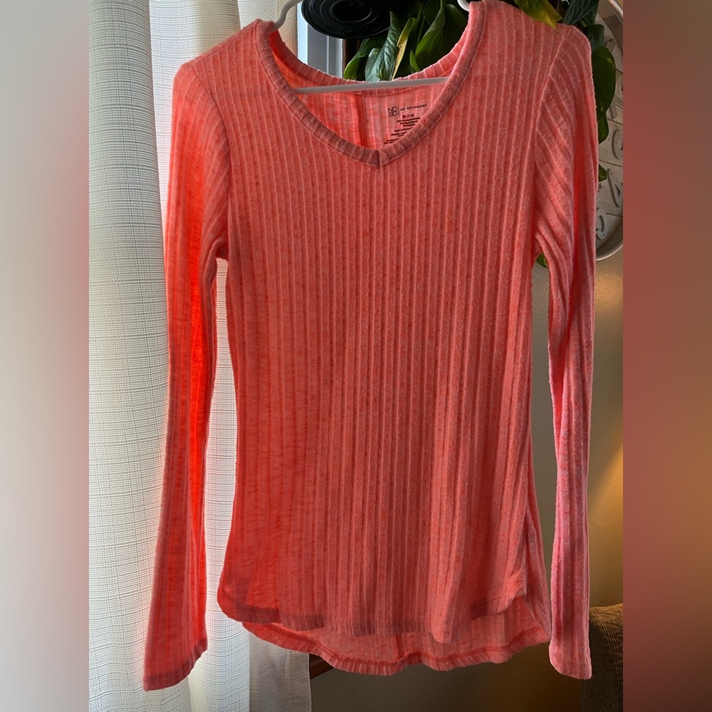 Medium Neon Pink Long Sleeve Top